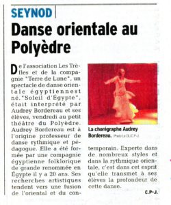 danse orientale polyèdre, dauphiné, seynod, audrey bordereau